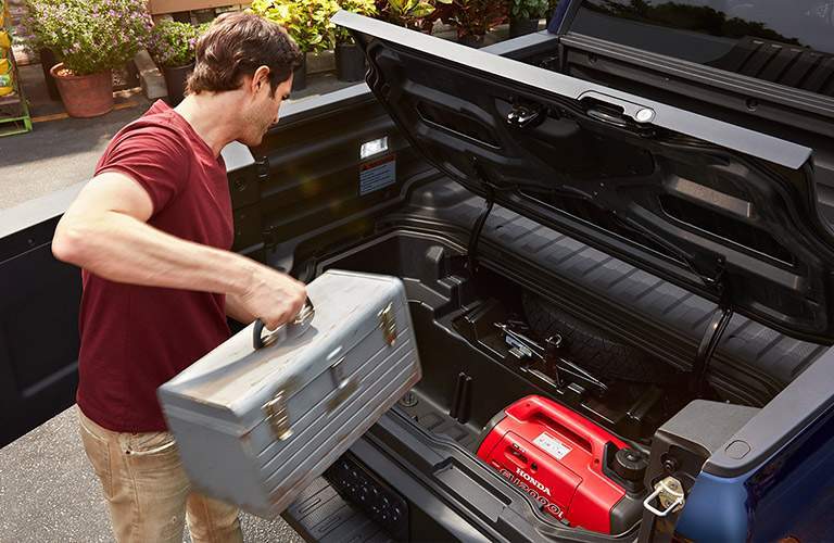 attractive rear storage area on the 2017 Honda Ridgeline RT