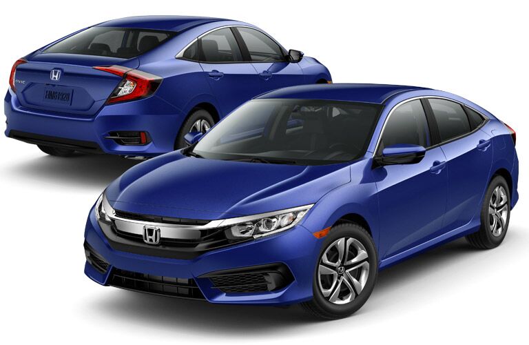 2017 Honda Civic LX seen from the front and the rear