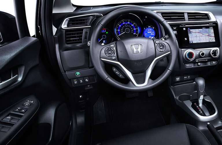 steering wheel and dashboard of the 2017 Honda Fit EX-L