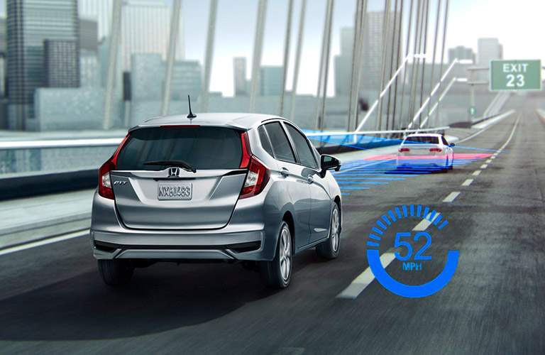 illustration of adaptive cruise control on the 2018 Honda Fit