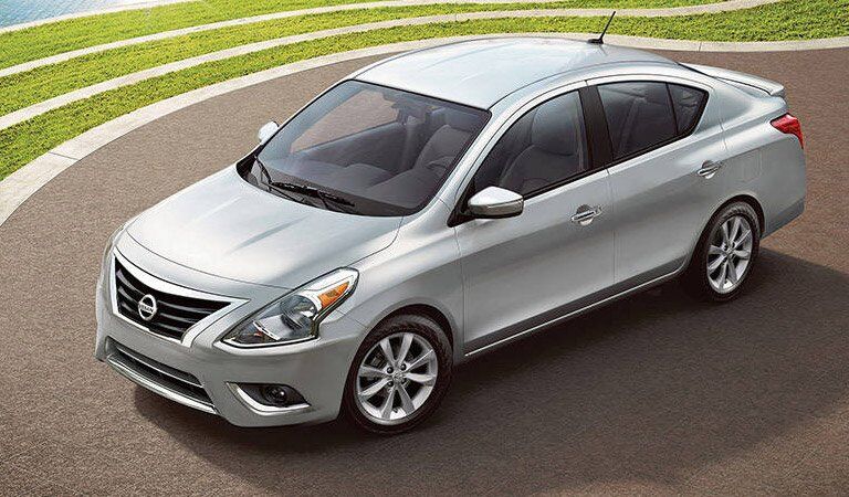 silver 2017 Nissan Versa exterior front top view
