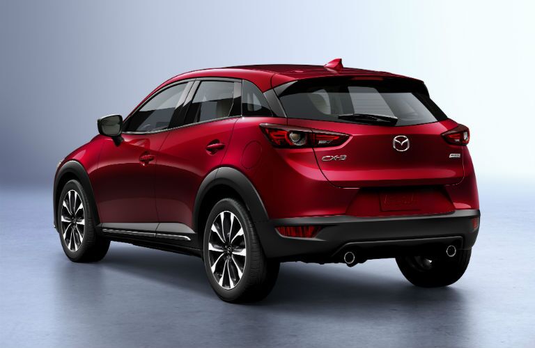 A rear left quarter photo of the 2019 Mazda CX-3.