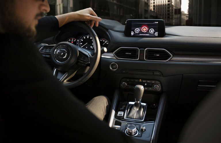 An interior photo of the 2019 Mazda CX-5 and its new technology.