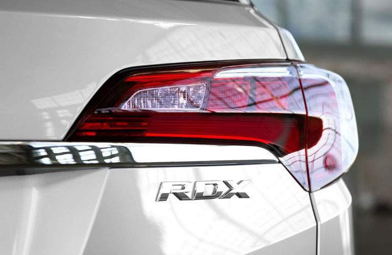 2018 Acura RDX taillight and back badge close-up