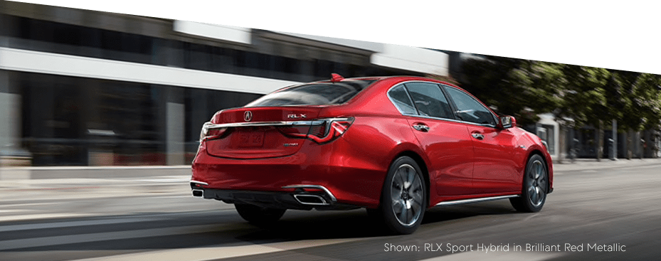 Shown:RLX sport hybrid in brilliant red metallic