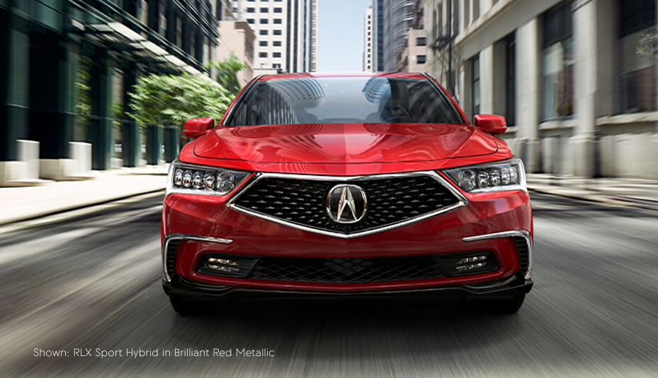 Shown:RLX sport hybrid in brilliant red metallic