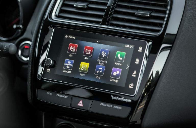 A photo of the touchscreen interface that is standard with the 2018 Outlander Sport