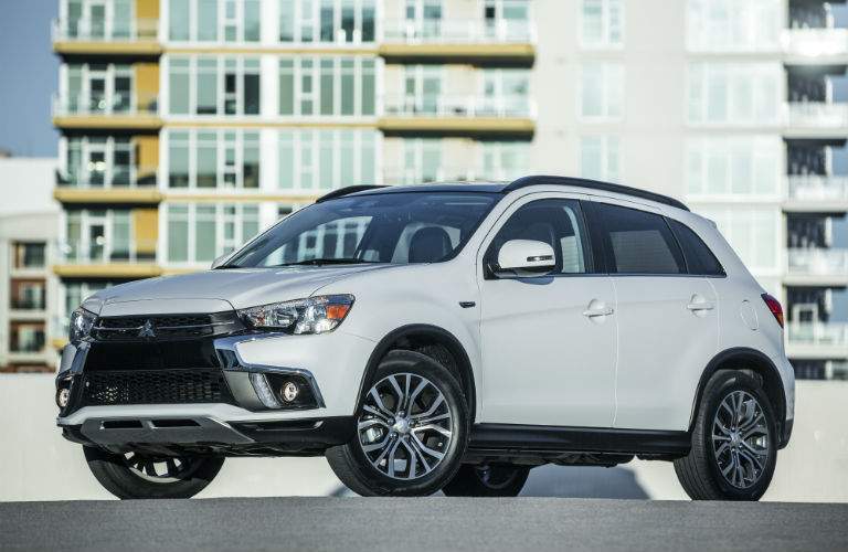 A photo of a left quarter view of the 2018 Mitsubishi Outlander Sport