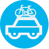 Light Blue Roof Racks Icon
