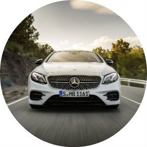 white 2018 Mercedes-Benz E-Class Coupe front grille