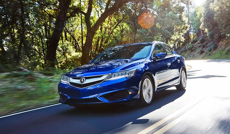 2017 Acura ILX on a shady, curvy road