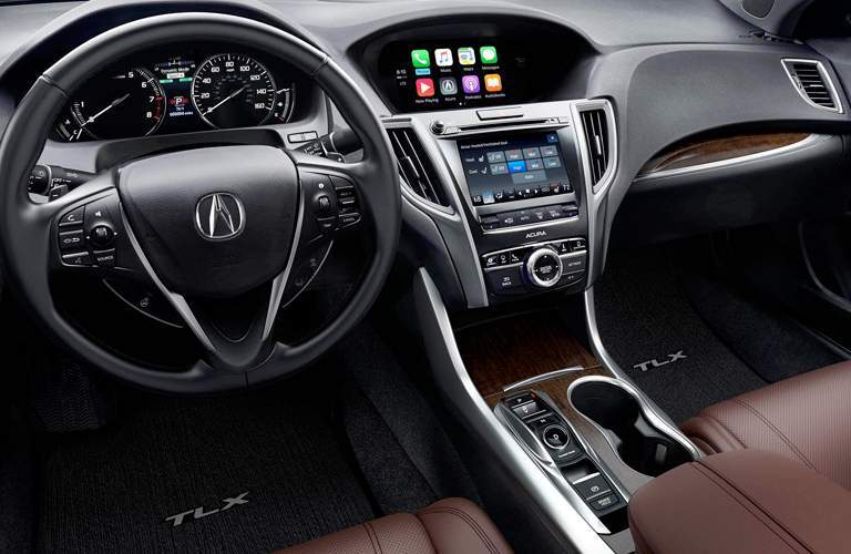 front dashboard and infotainment displays of the 2018 Acura TLX