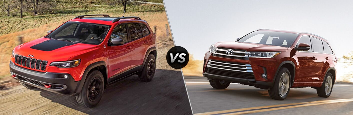 2019 Jeep Cherokee vs 2018 Toyota Highlander