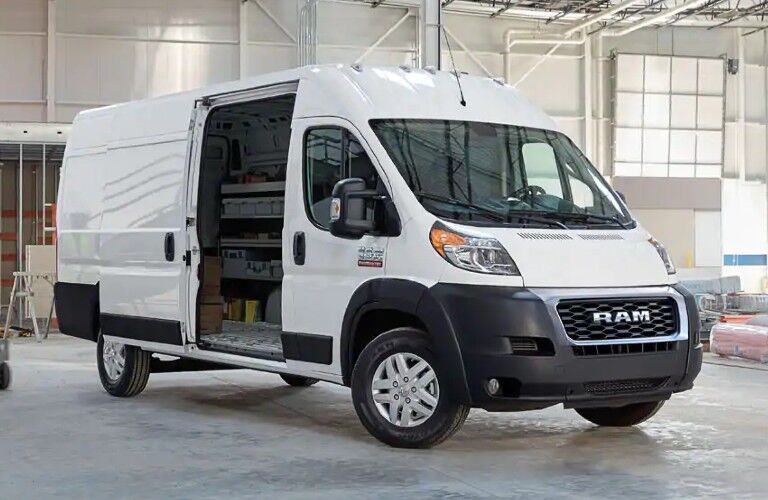 2020 RAM ProMaster white parked in warehouse white