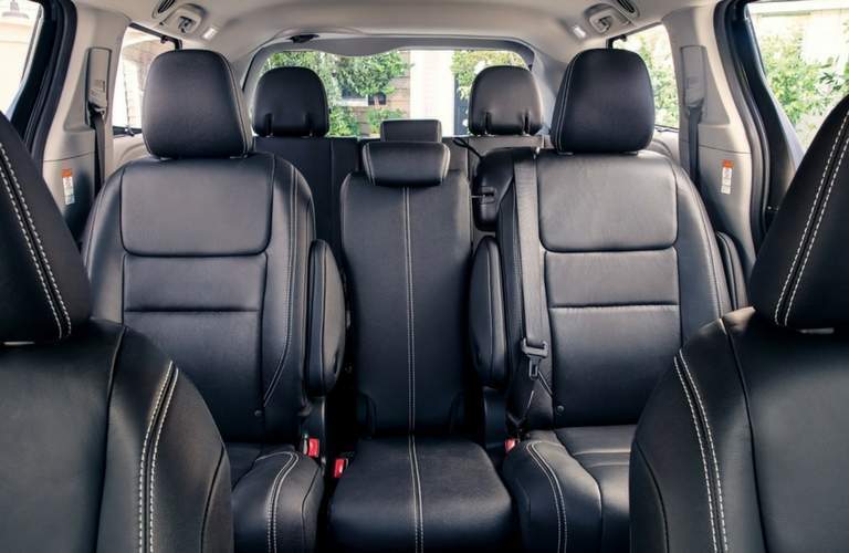 Interior seat view of a 2018 Toyota Sienna