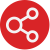 White circles on red