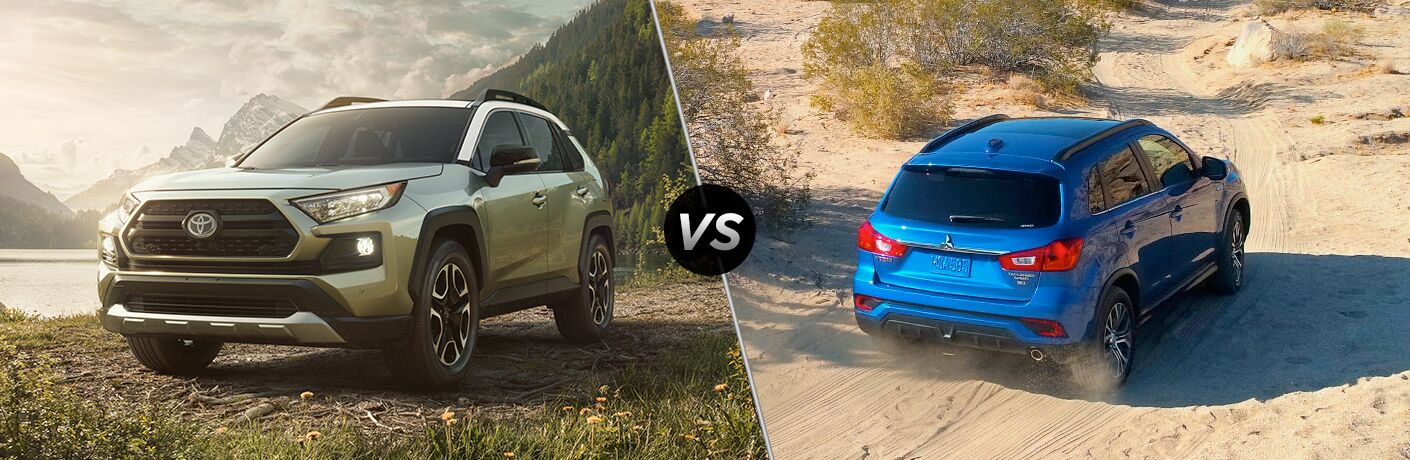 Mitsubishi Outlander 2018 Vs 2019 2019 Toyota RAV4 vs. 2018 Mitsubishi Outlander Sport