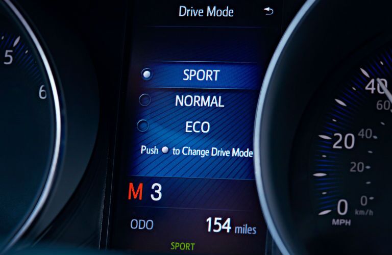A photo of the driver information display in the 2019 C-HR.