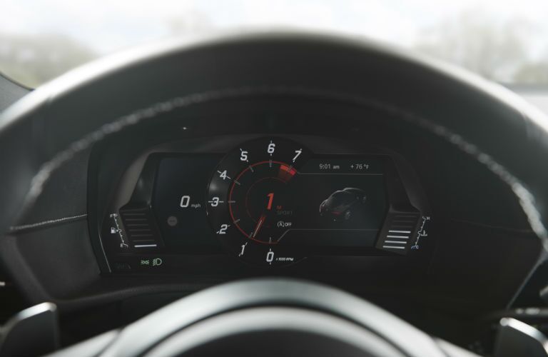 A photo of the gauge cluster used in the 2020 Supra.