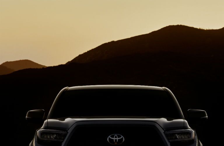 A silhouetted photo of the 2020 Toyota Tacoma.