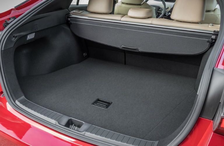 A photo of one of the cargo configurations of the 2019 Prius.