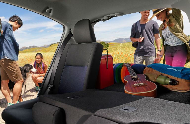 An interior photo of the 2018 Prius c showing how much cargo space is available.