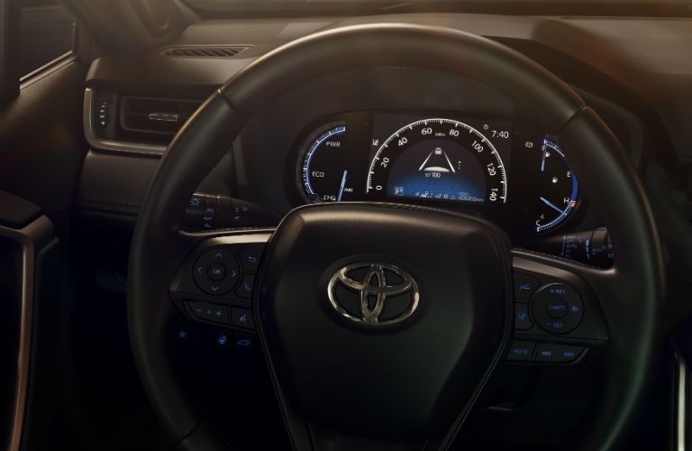 A look at the new center gauge cluster used in the 2019 RAV4.