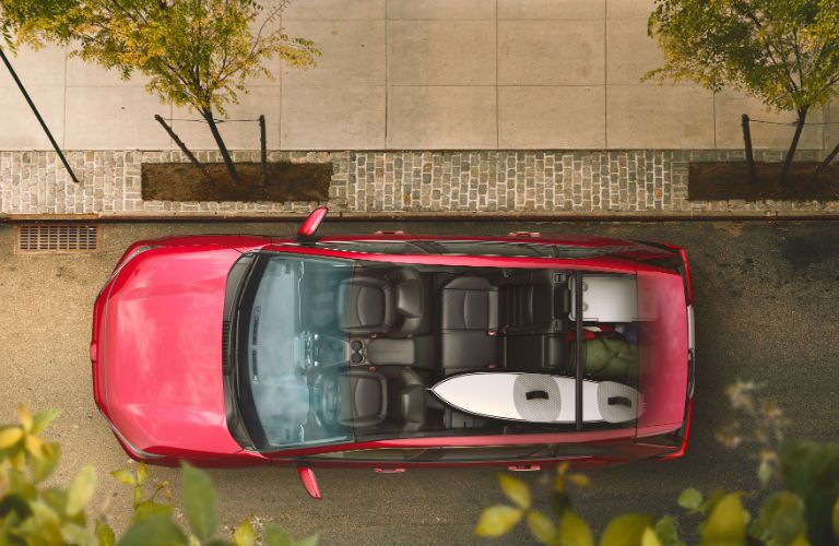An overhead cut-away photo of the 2019 RAV4.