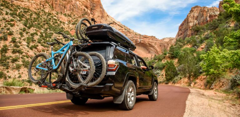 A photo of a Toyota SUV with new Yakima accessories attached.