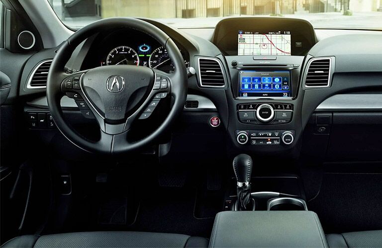 2018 Acura RDX interior steering wheel and dash