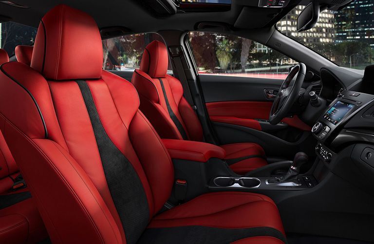 Front two seats of 2019 Acura ILX with steering wheel in view