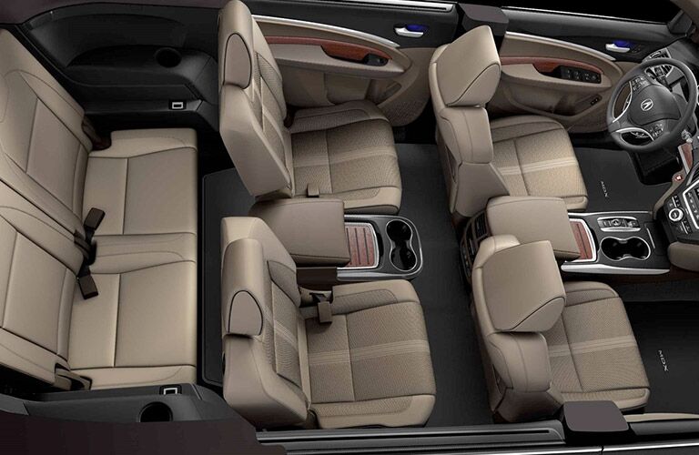 Three rows of seating inside 2019 Acura MDX