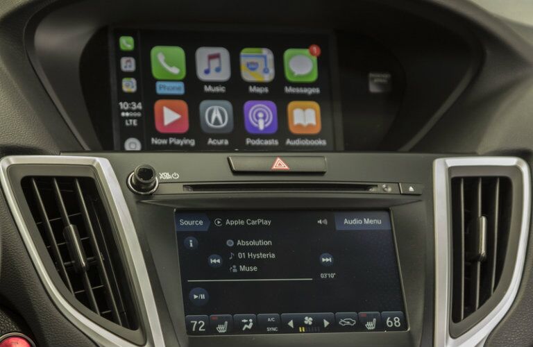 Apple CarPlay interface inside 2019 Acura TLX