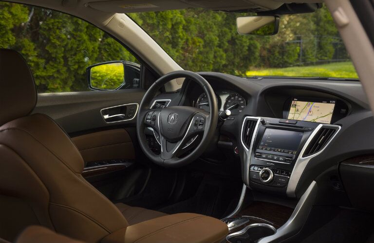 Front seat and steering wheel of 2019 Acura TLX