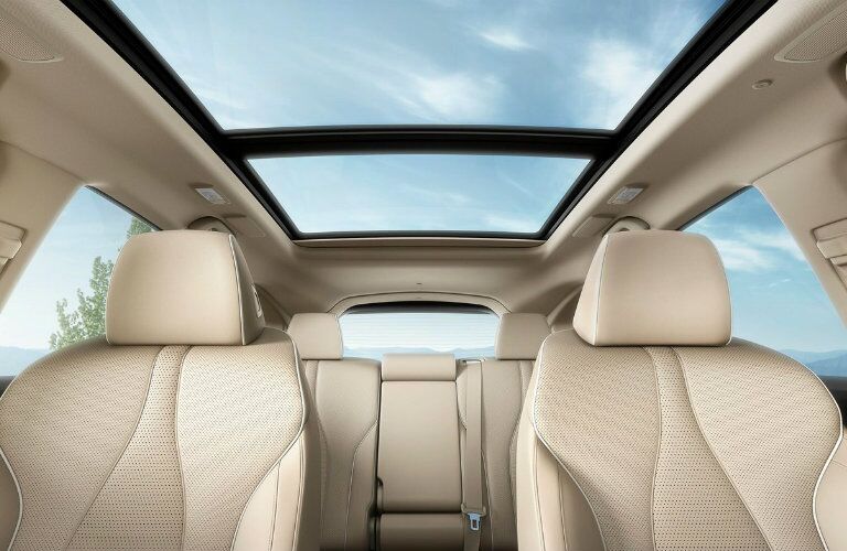 Panoramic sunroof of 2019 Acura RDX with seats visible