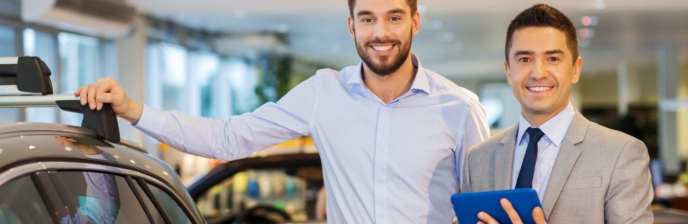 car sale auto dealership stock image