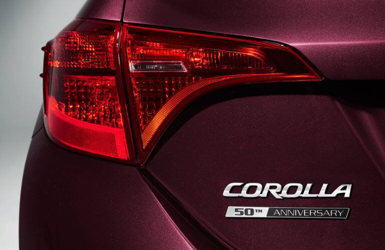 Tail light on 2017 Toyota Corolla