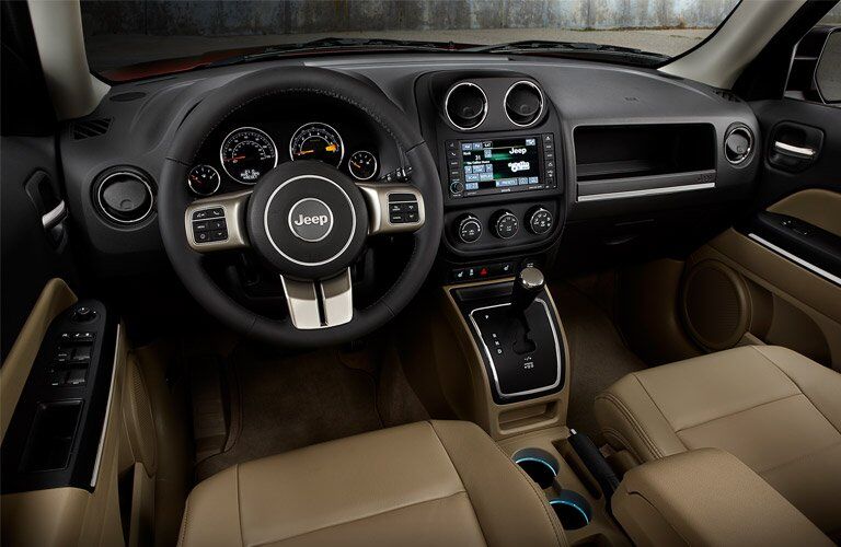 2017 Jeep Patriot dashboard view with steering wheel