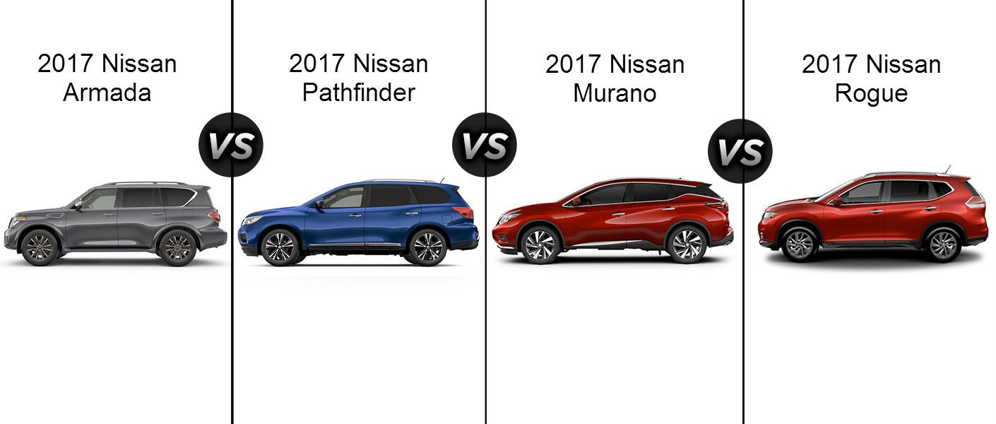 Nissan Suvs 2017 Armada Vs Pathfinder 2017 Nissan Armada Vs Pathfinder Murano Rogue