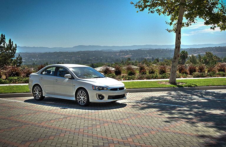 2017 Mitsubishi Lancer side view white