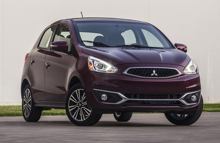 purple 2016 Mitsubishi Mirage parked