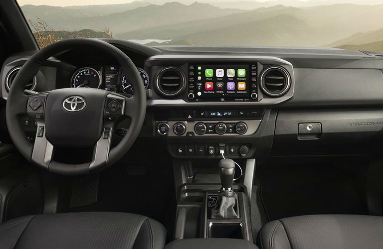 Front console of the 2020 Toyota Tacoma