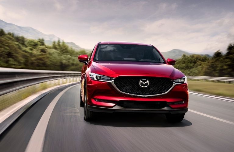 A 2021 Mazda CX-5 on the road