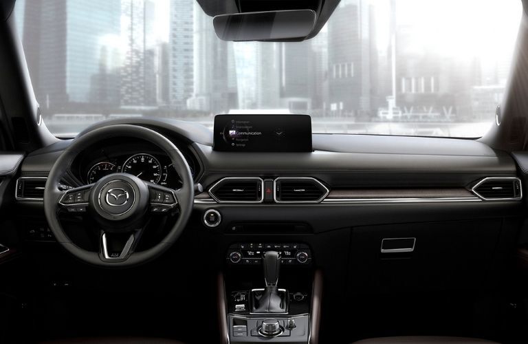 2021 Mazda CX-5 steering wheel and dashboard