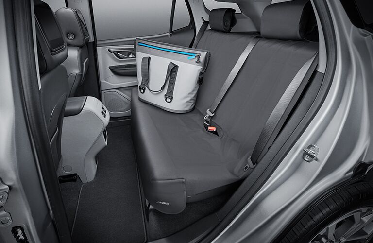 A photo of the rear seats in a used GMC Terrain.
