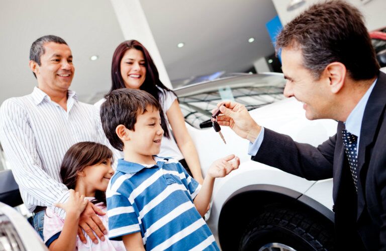 family purchasing vehicle