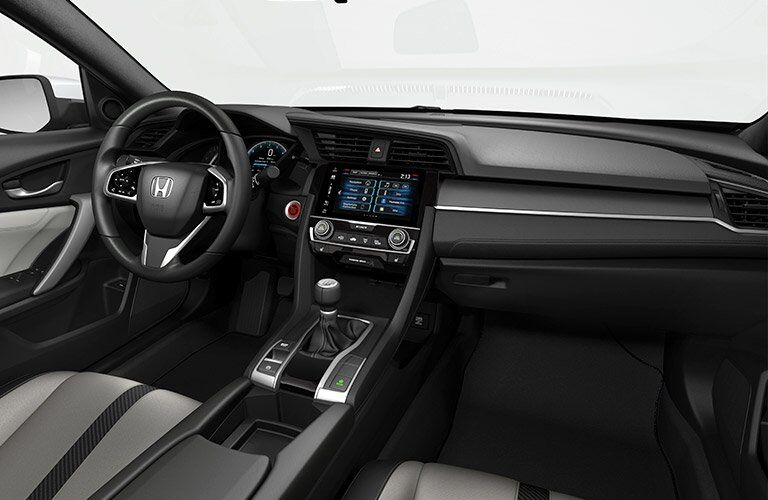 2017 Honda Civic Sedan Touring dashboard and steeringwheel