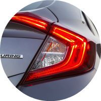 2017 Civic c-shaped taillights