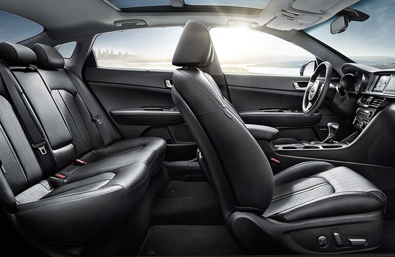side view of interior seating of 2018 kia optima hybrid