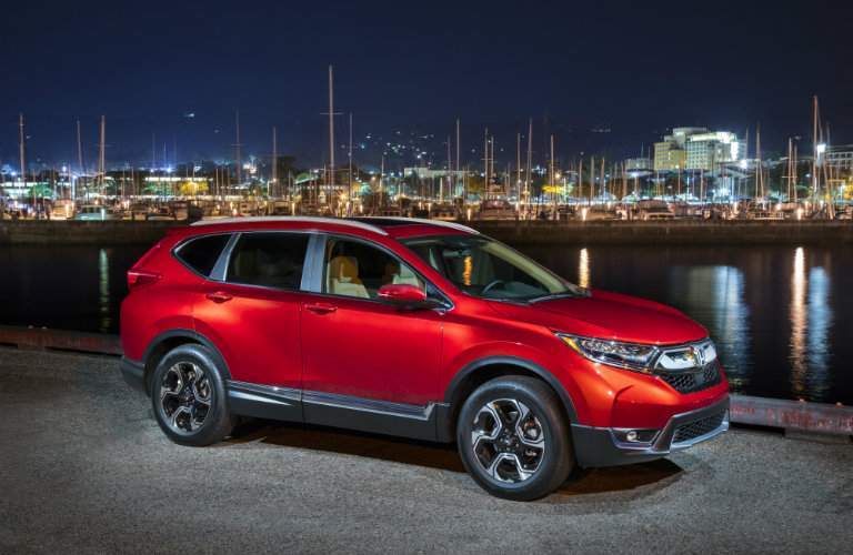 2018 Honda CR-V parked by a pier at night